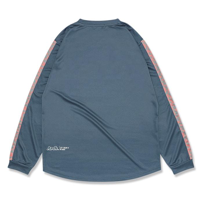 Arch two-tone leopard L/S tee 【T323126】dustyblue |  | 02