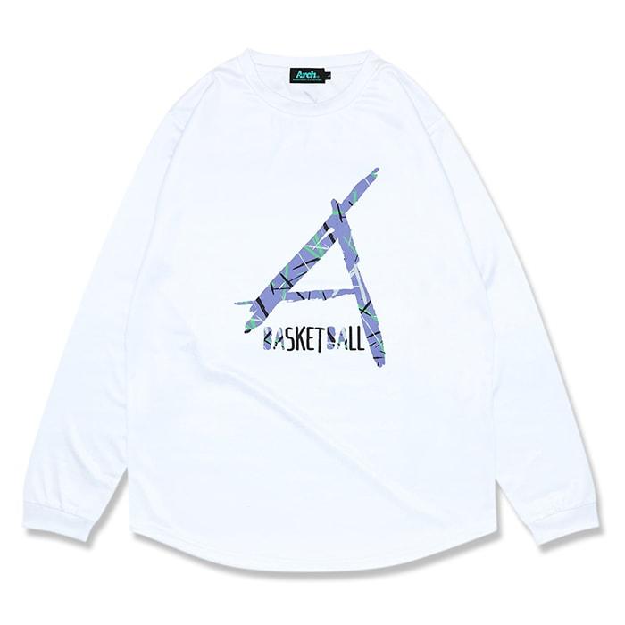 Arch scratched L/S tee 【T324101】white | 