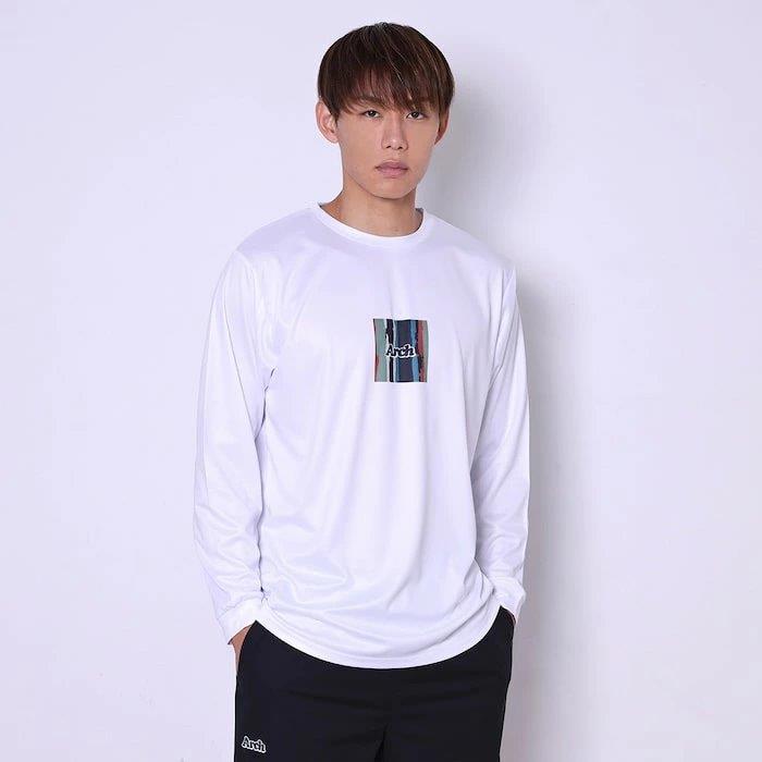 Arch paint stripe L/S tee【T324110】white |  | 05