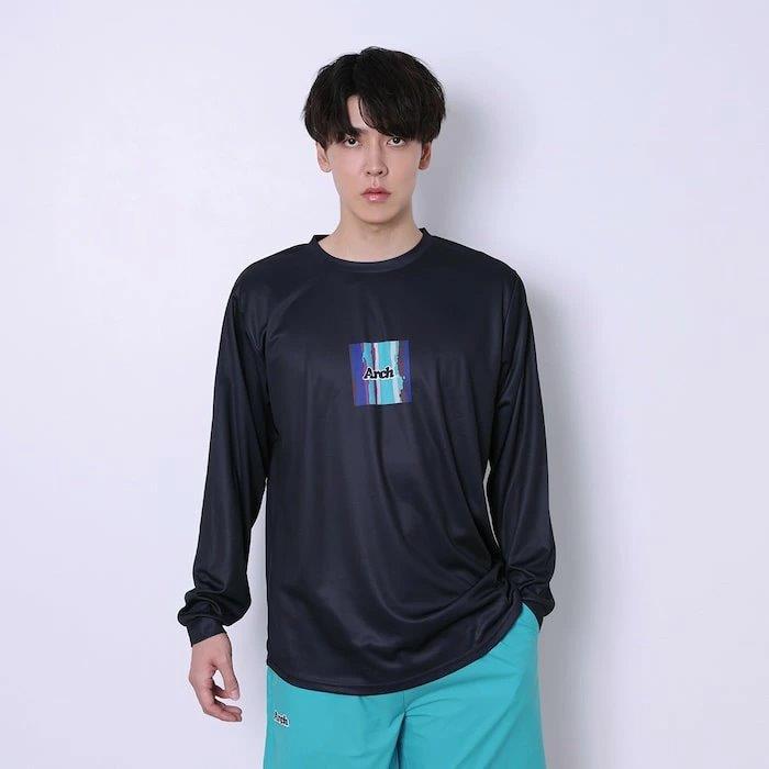 Arch paint stripe L/S tee【T324111】black |  | 06
