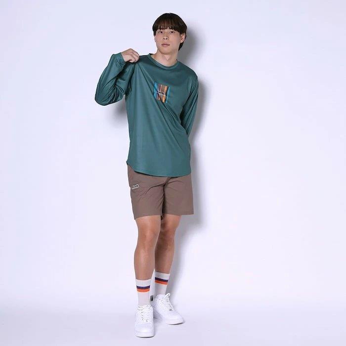 Arch paint stripe L/S tee【T324112】green |  | 04