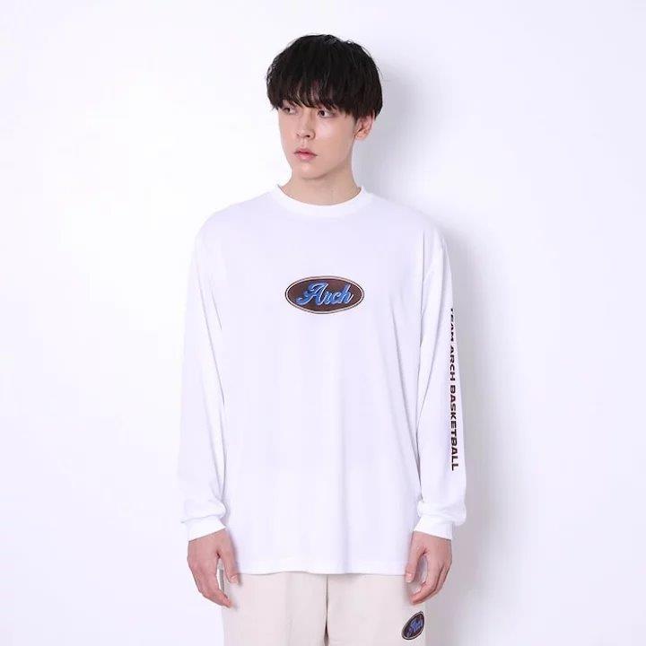 Arch oval logo L/S tee 【T324116】white |  | 06