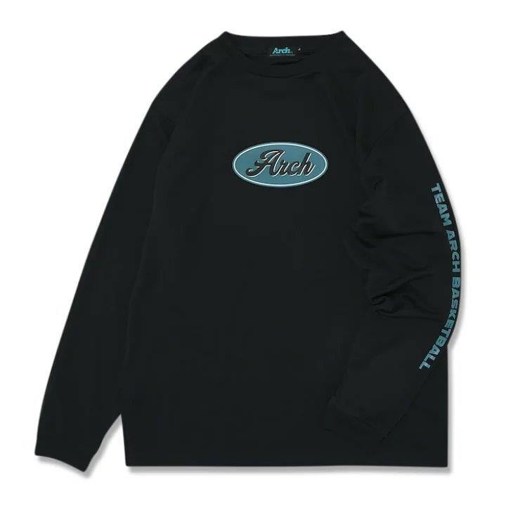 Arch oval logo L/S tee 【T324117】black | 