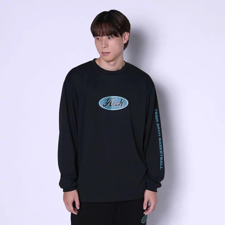 Arch oval logo L/S tee 【T324117】black |  | 05