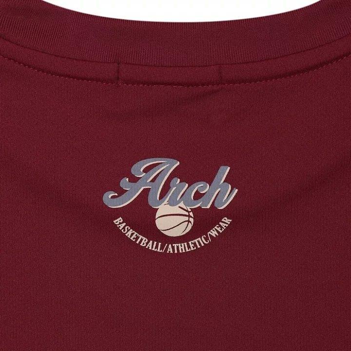 Arch oval logo L/S tee 【T324118】burgundy |  | 04