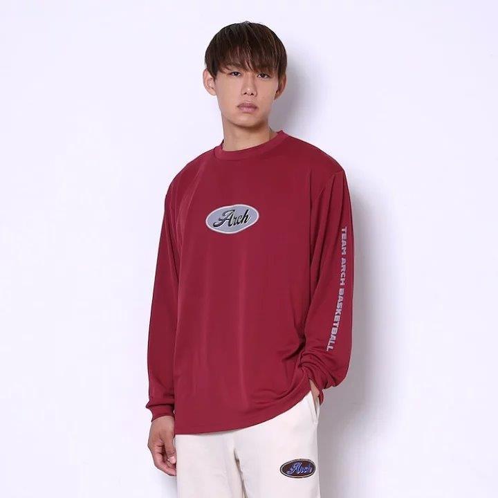 Arch oval logo L/S tee 【T324118】burgundy |  | 07