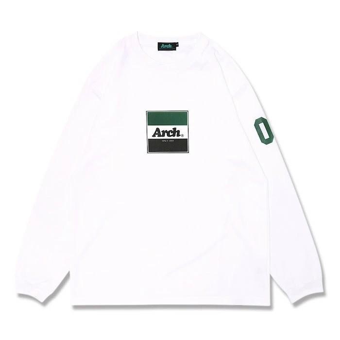 Arch trico logo L/S tee【T325101】white/green | 