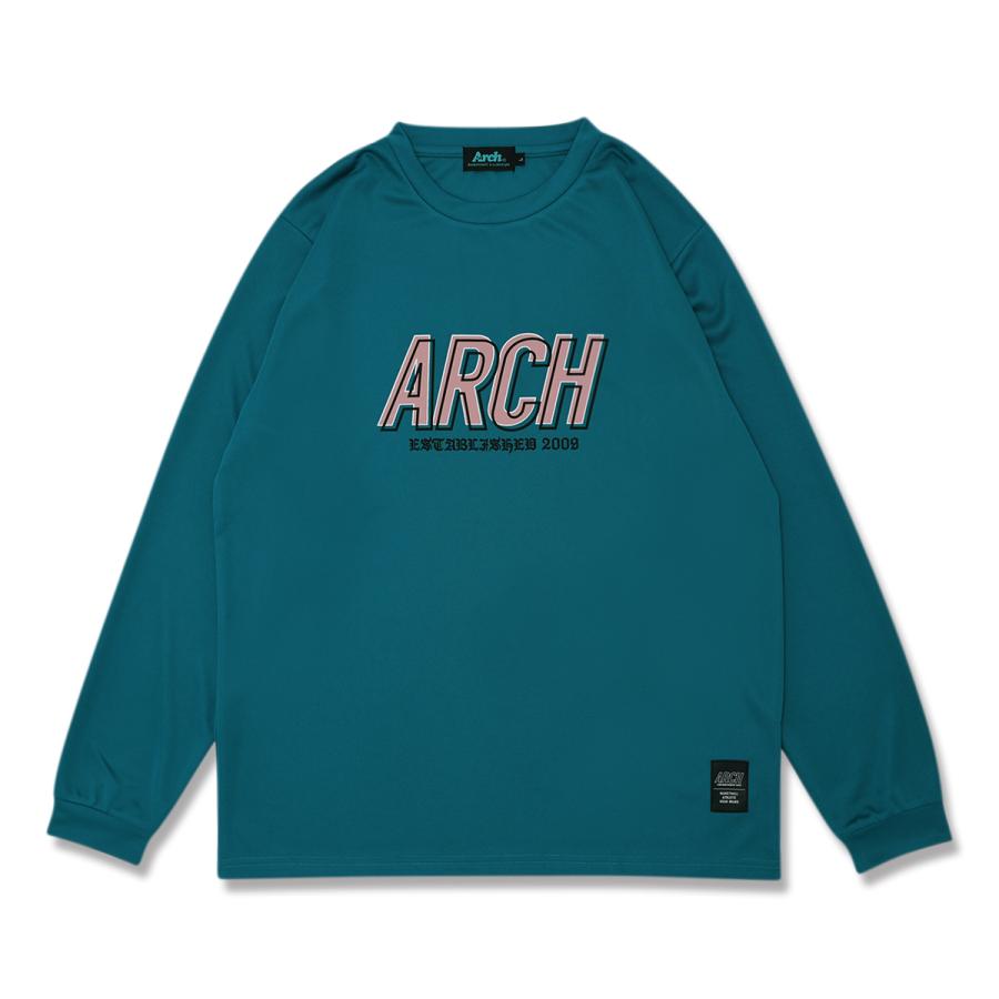 Arch shade logo L/S tee 【T325112】teal | 