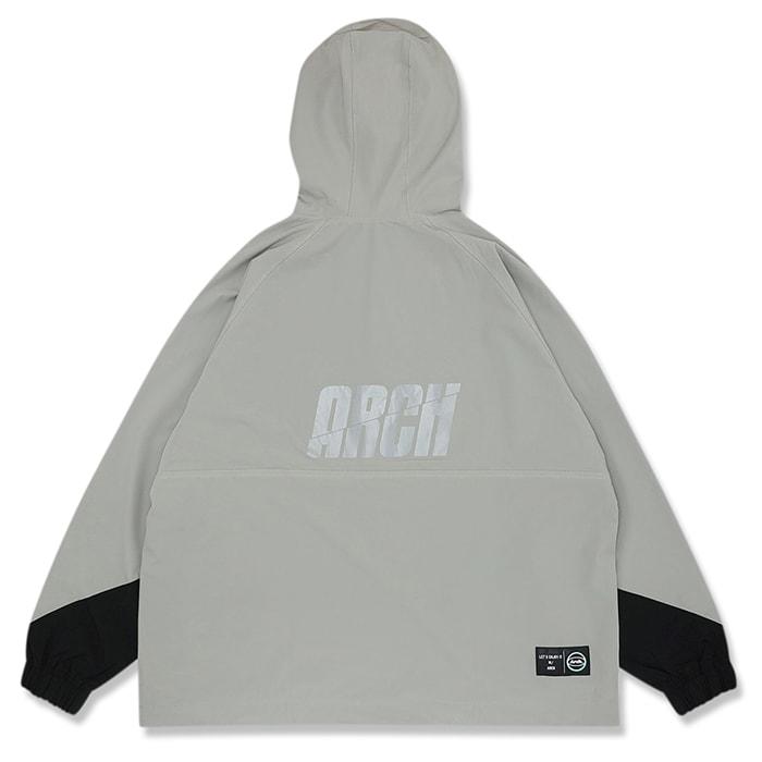 Arch split logo anorak jacket【T723115】 silver gray |  | 01