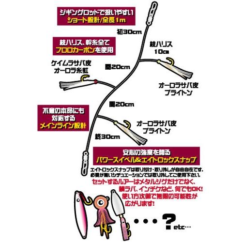ジギングサビキ 小型回遊魚用 3本針 SS470 ハヤブサ/ ネコポス便OK | Hayabusa | 01