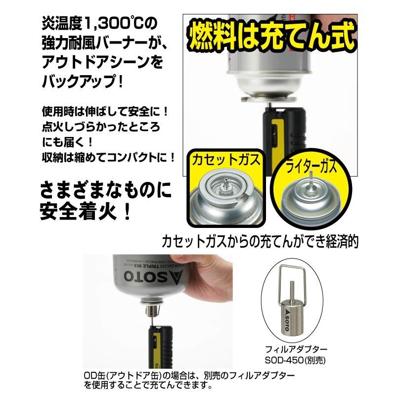 SOTO スライドガストーチ ST-480C 火口キャップ付 / ネコポス便 | SOTO | 01