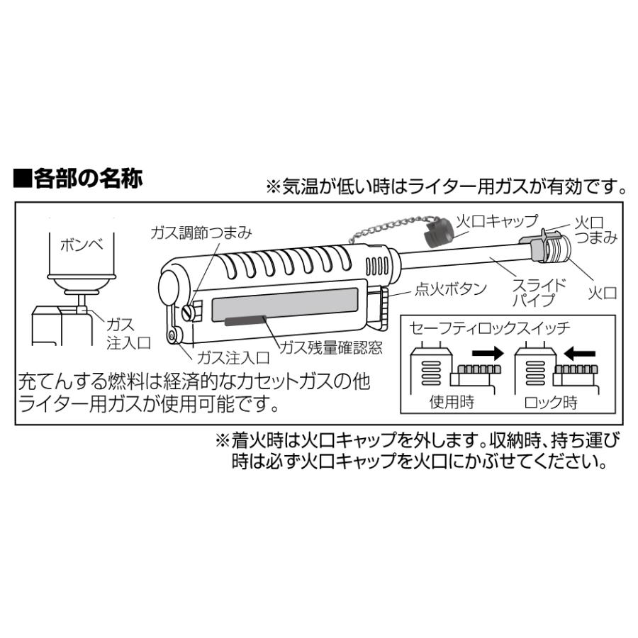 SOTO スライドガストーチ ST-480C 火口キャップ付 / ネコポス便 | SOTO | 03