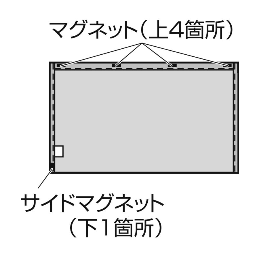 槌屋ヤック 快適お手軽マグネットカーテン BK L 2枚入り LS138 / ネコポス便OK | 槌屋ヤック | 03