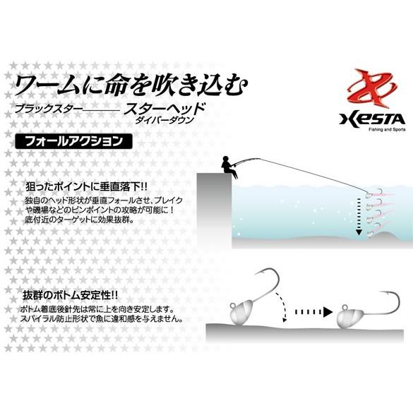 XESTA ブラックスター☆スターヘッド ダイバーダウン / ネコポス便OK |  | 02