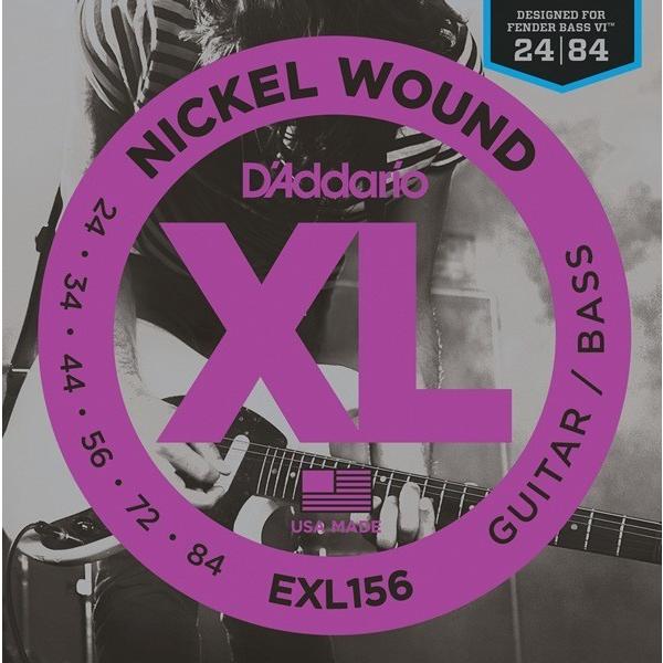 D'Addario XL NICKEL EXL156 Electric Guitar / Bass-Fender BassVI ダダリオ (エレキギター弦) (ネコポス)｜tiptoptone