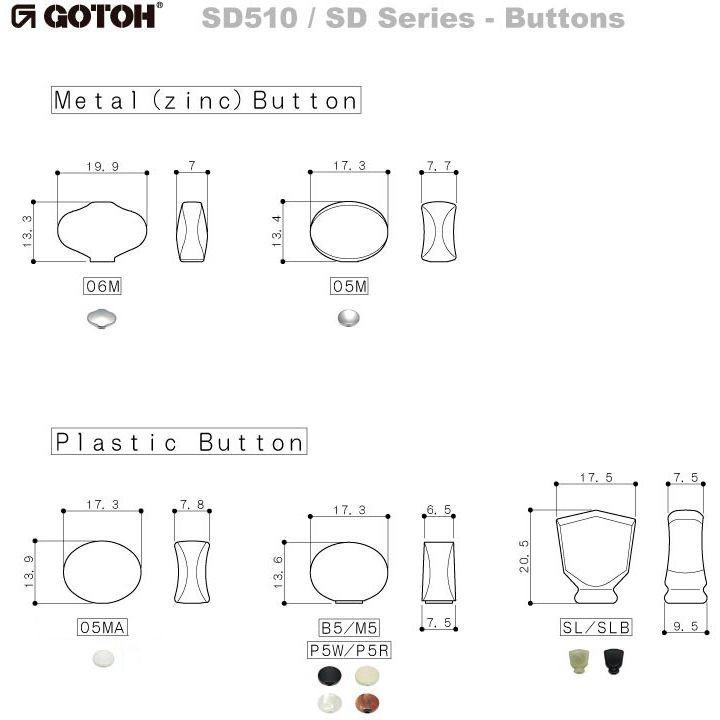 《期間限定！ポイントアップ！》Gotoh / ゴトー SD510 Series for Standard Post SD510 (Cosmo Black / SL)[対応ヘッド:L3+R3 ] (ギターペグ6個set)｜tiptoptone｜04