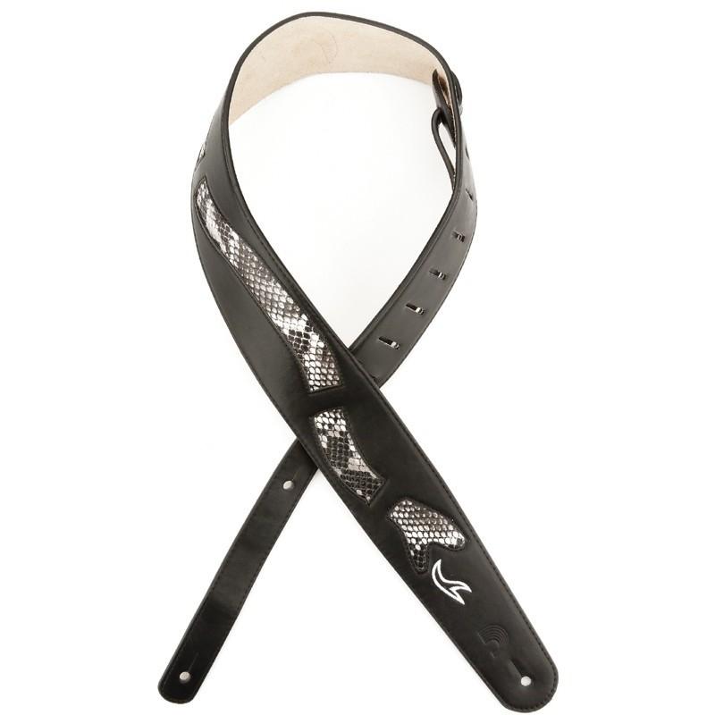 《期間限定！ポイントアップ！》Planet Waves L25S1500 Snake Skin Window Leather Guitar Strap (ストラップ)
