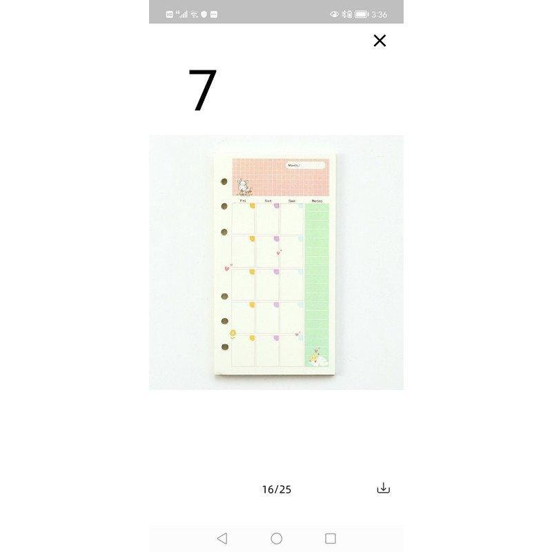 ルーズリーフ 5 6 6穴 手帳リフィル システム手帳 ノート メモ帳 スケジュール帳 交換用 45枚入り 可愛い 多機能｜tira-larma｜12