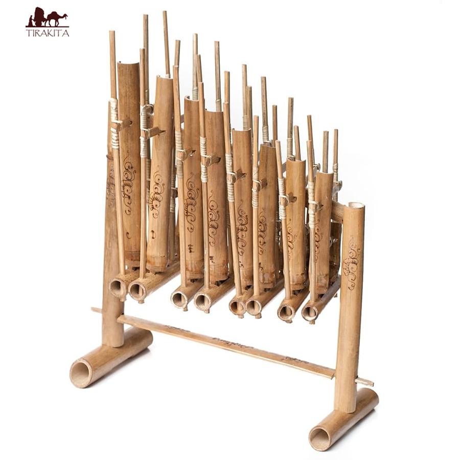 アンクルン】 民族楽器 竹製 インドネシアの打楽器 アンティーク