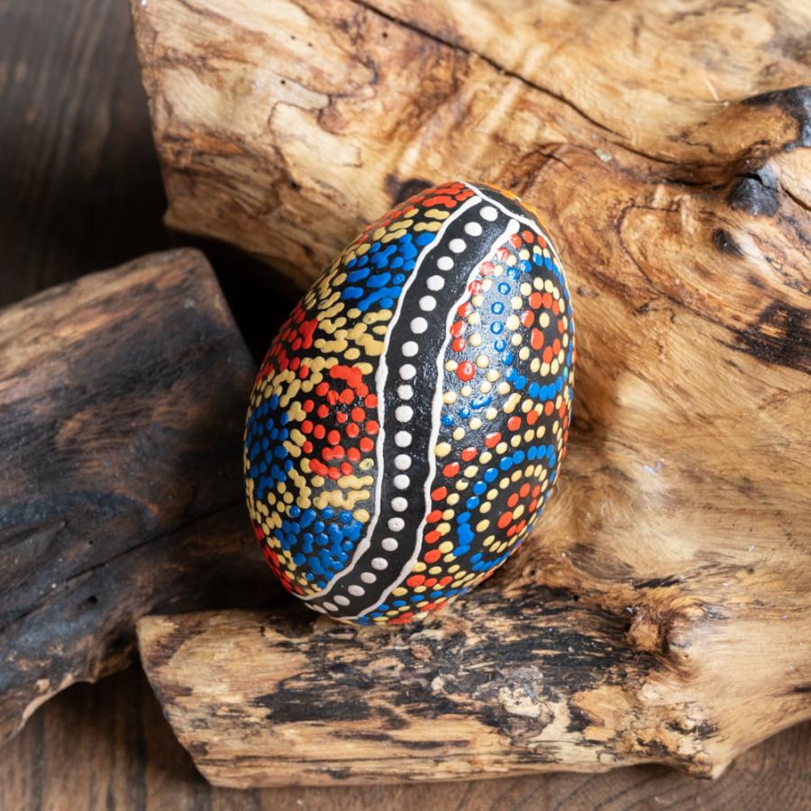 エッグシェイカー マラカス 民族楽器 バリ島雑貨 〔Lサイズ 約8.5cm