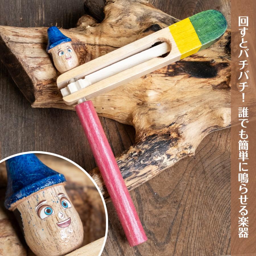 打楽器 木製 ロータリーパーカッション おもちゃ楽器 : インド・アジア