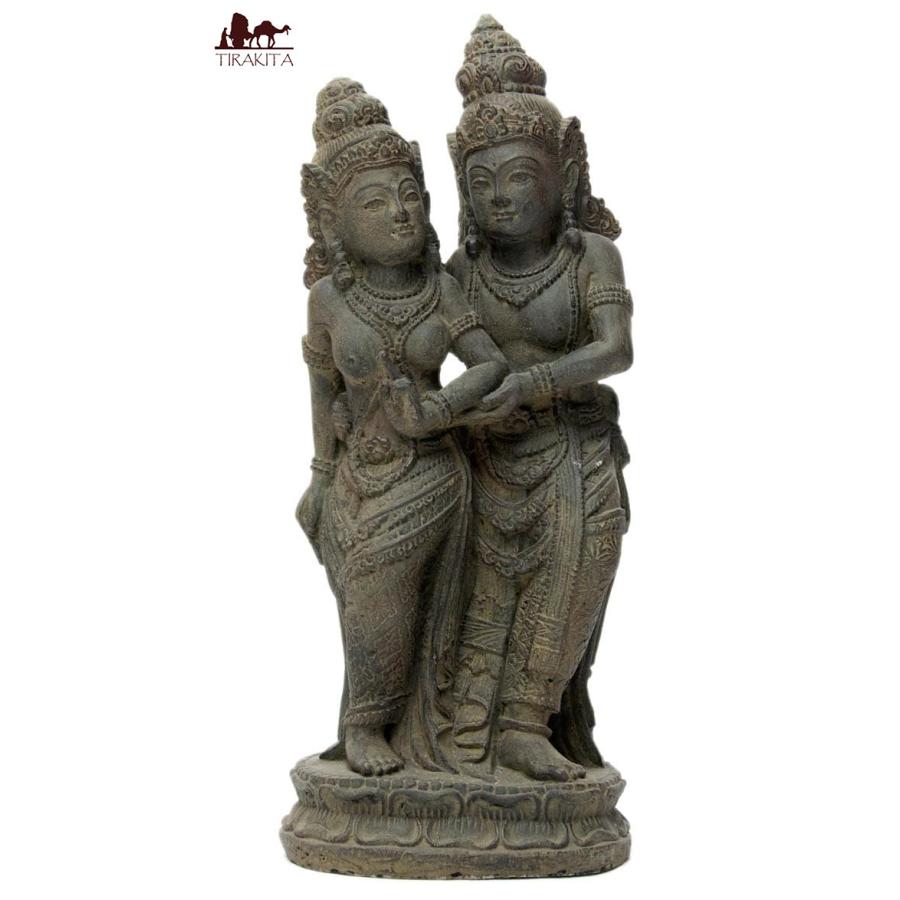 熱販売 送料無料 バリのアンティーク風石像 ラーマ＆シータ インド 神様 置物 エスニック アジア 雑貨 仏像