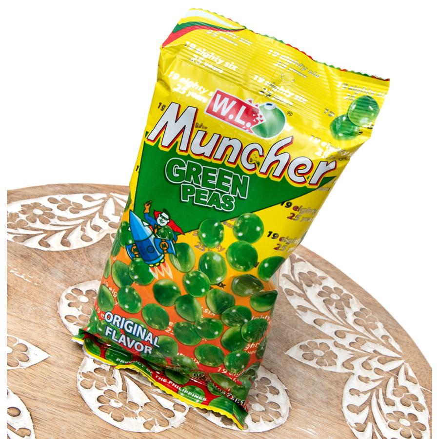 フィリピン お菓子 豆 スナック グリンピースを揚げたお菓子 Mumcher Green Peas 70g ガーリック フィリピン料理｜tirakita-shop｜02