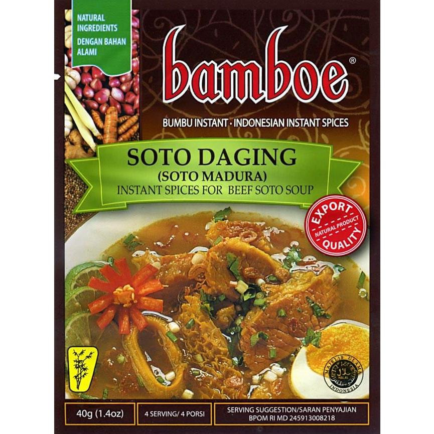 牛すじ煮込み インドネシア料理 バリ スープ bamboe 料理の素 MADURA ジャワ風スープの素 品質満点！ SOTO 新品登場
