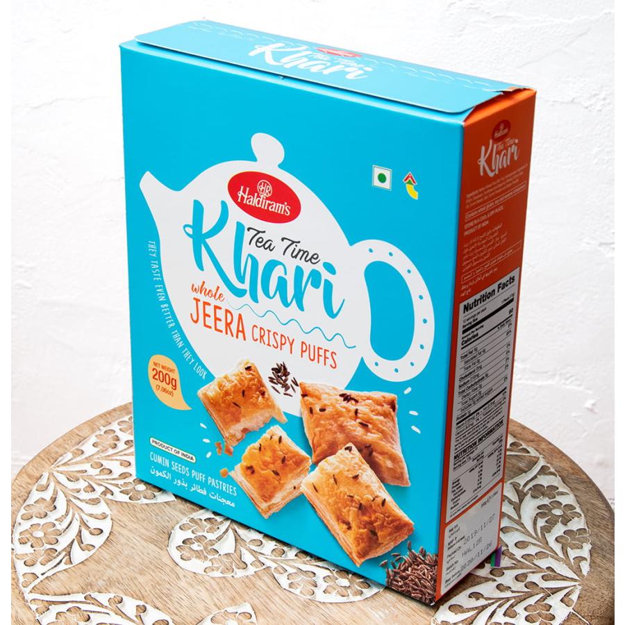 パイ インド お菓子 クミン味 カリ パイ(200g) Tea Time Khari WHOLE JEERA CRISPY PUFFS｜tirakita-shop｜02