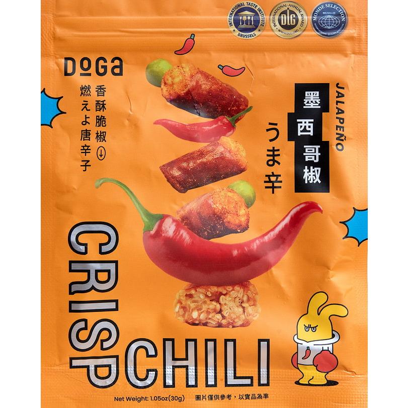台湾スナック 台湾DOGA クリスプチリ ハラペーニョ風味 30g CRISP CHILLI うま辛(台湾DOGA) 中国 食品 食材