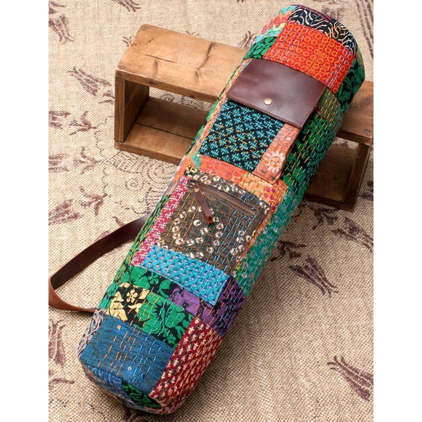 送料無料 ラリーキルト カンタ刺繍 バッグ パッチワーク 〔一点もの