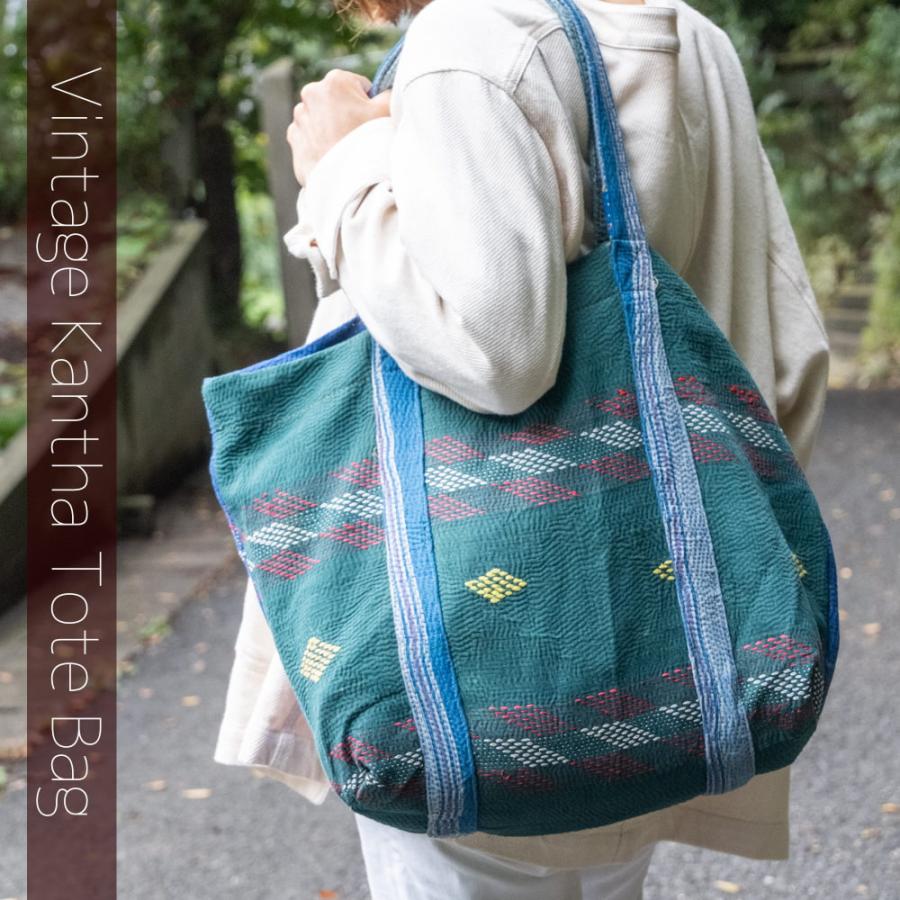 送料無料 カンタ カンタ刺繍 刺し子 バッグ 世界にひとつ ビンテージ