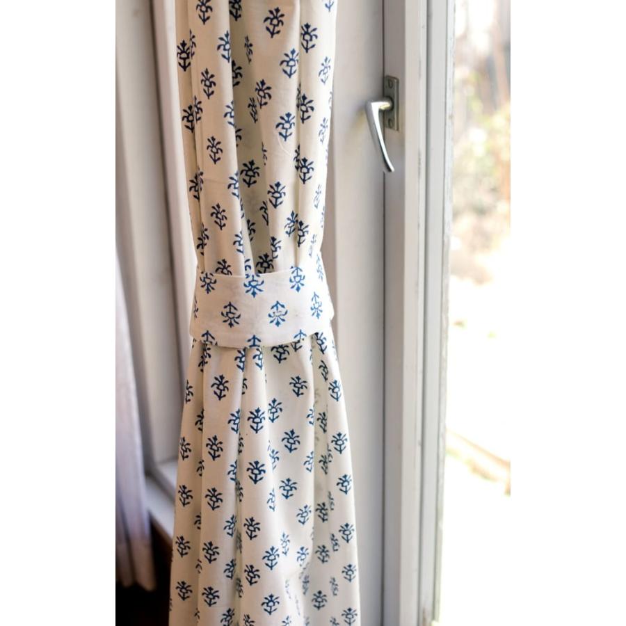 カーテン インド のれん インド綿 〔100cm×176cm〕インドの木版染め