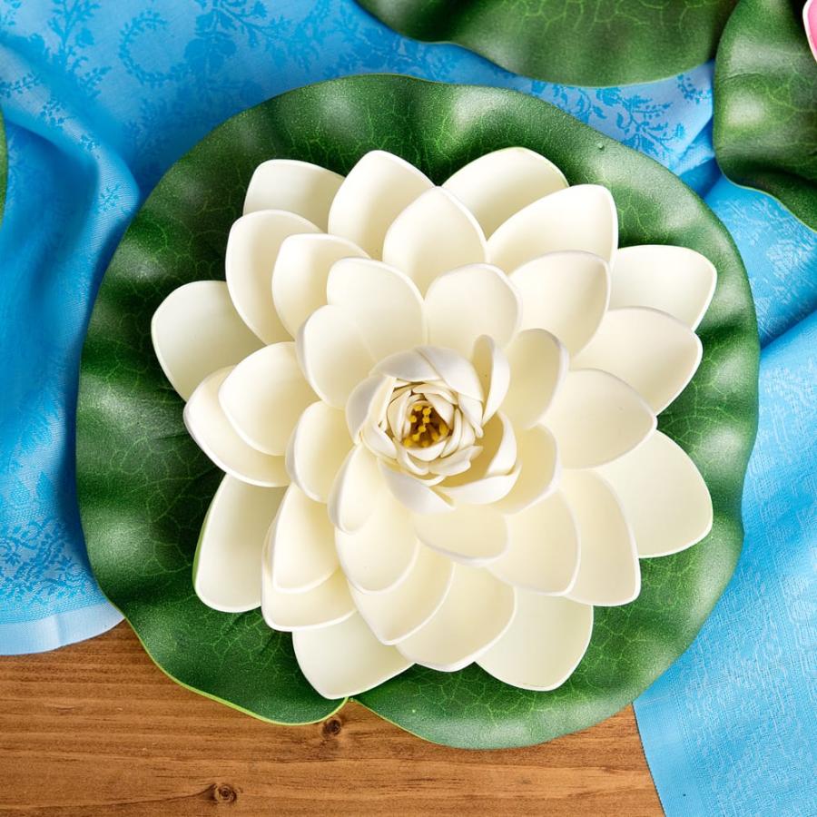 ロータス 蓮の花 造花 インテリア 〔約20cm〕水に浮かぶ 睡蓮の造花 フローティングロータス 水槽 インド タイ スタンド花 