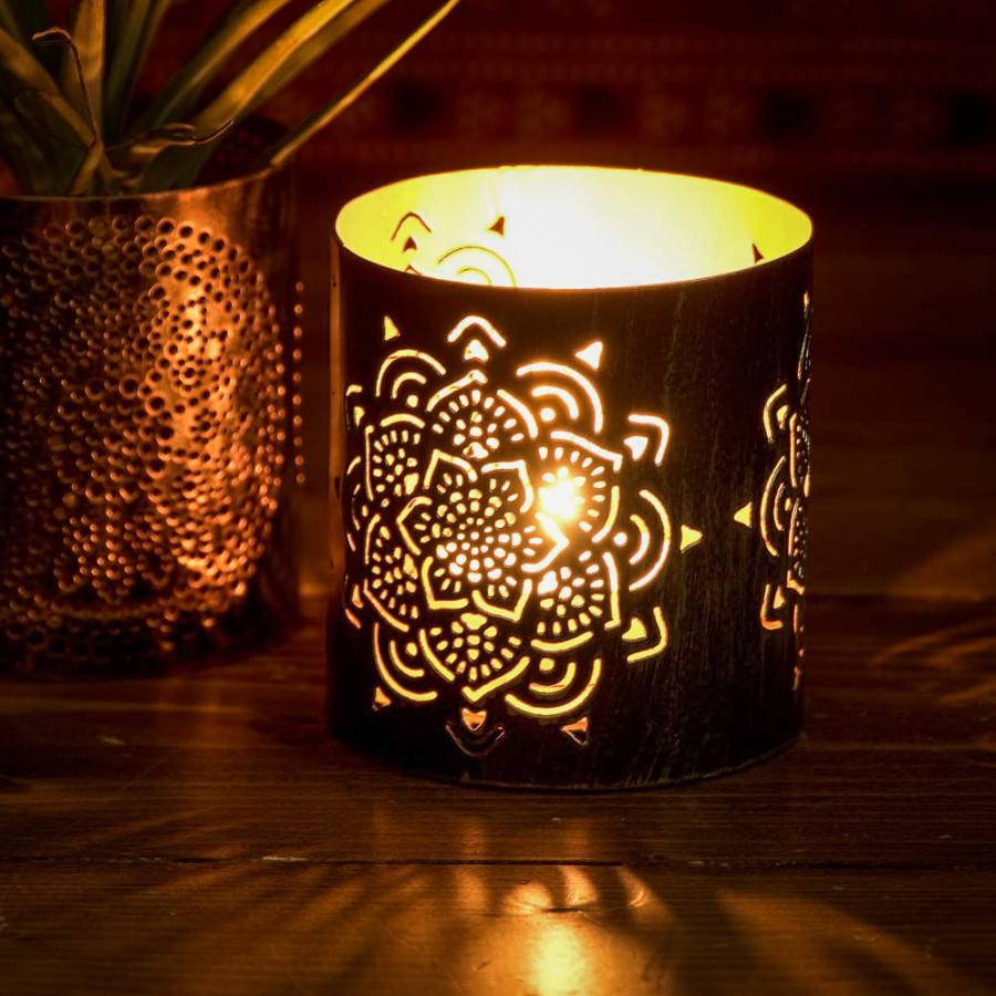 ランプ アラビア風ランプ キャンドル インテリア 幾何学模様の透かし