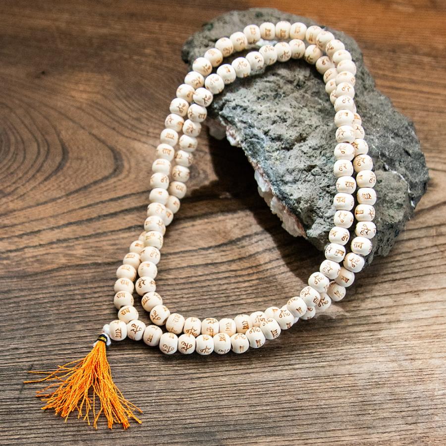 マントラ数珠 インド直輸入 サンスクリット文字 ラーマ神 聖なる文字が