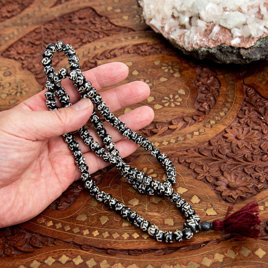 数珠 ネパール ネックレス ネパールの数珠 オーン(小) インド アジア