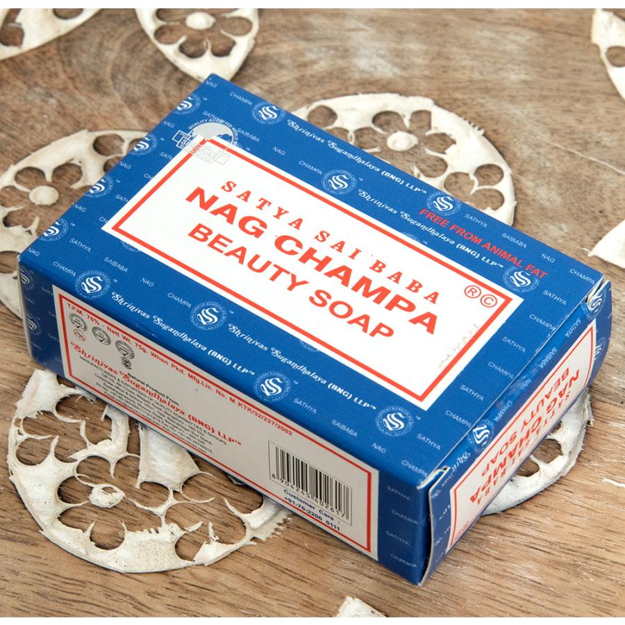 石鹸 ナグチャンパ アロマ ソープ SATYA SAI BABA NAG CHAMPA BEAUTY SOAP 75g お香 インド インセンス｜tirakita-shop｜03