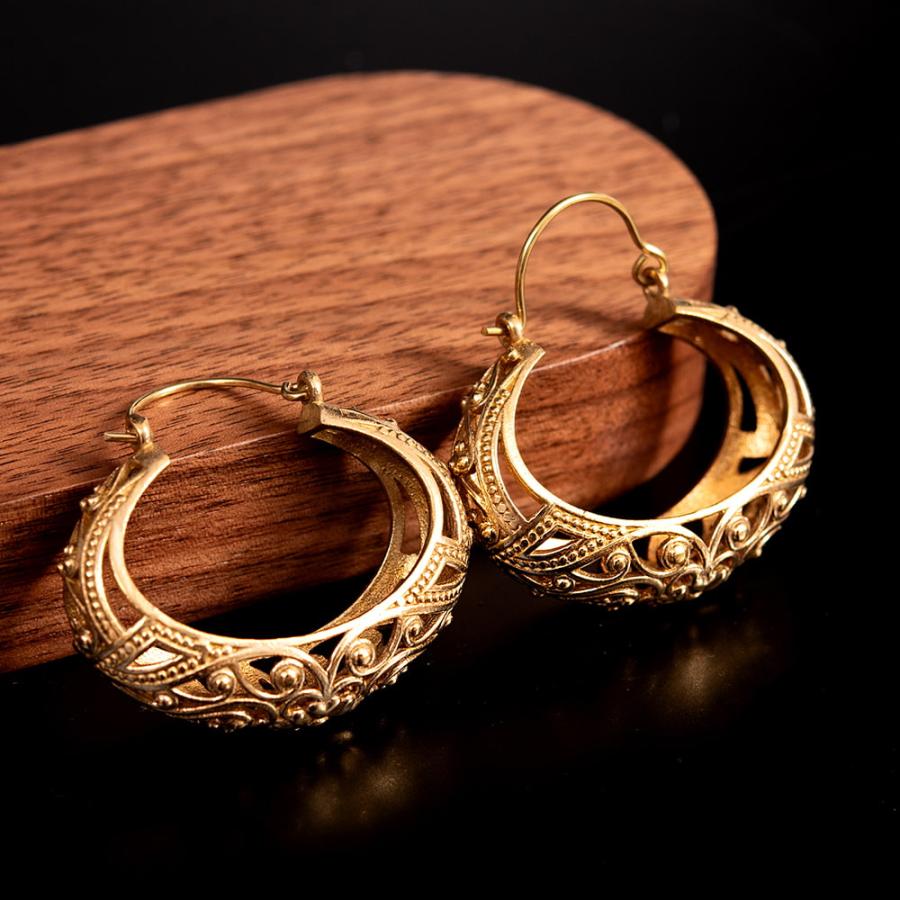 インド アクセ ピアス インドの伝統 ゴールドピアス ゴンドラ 