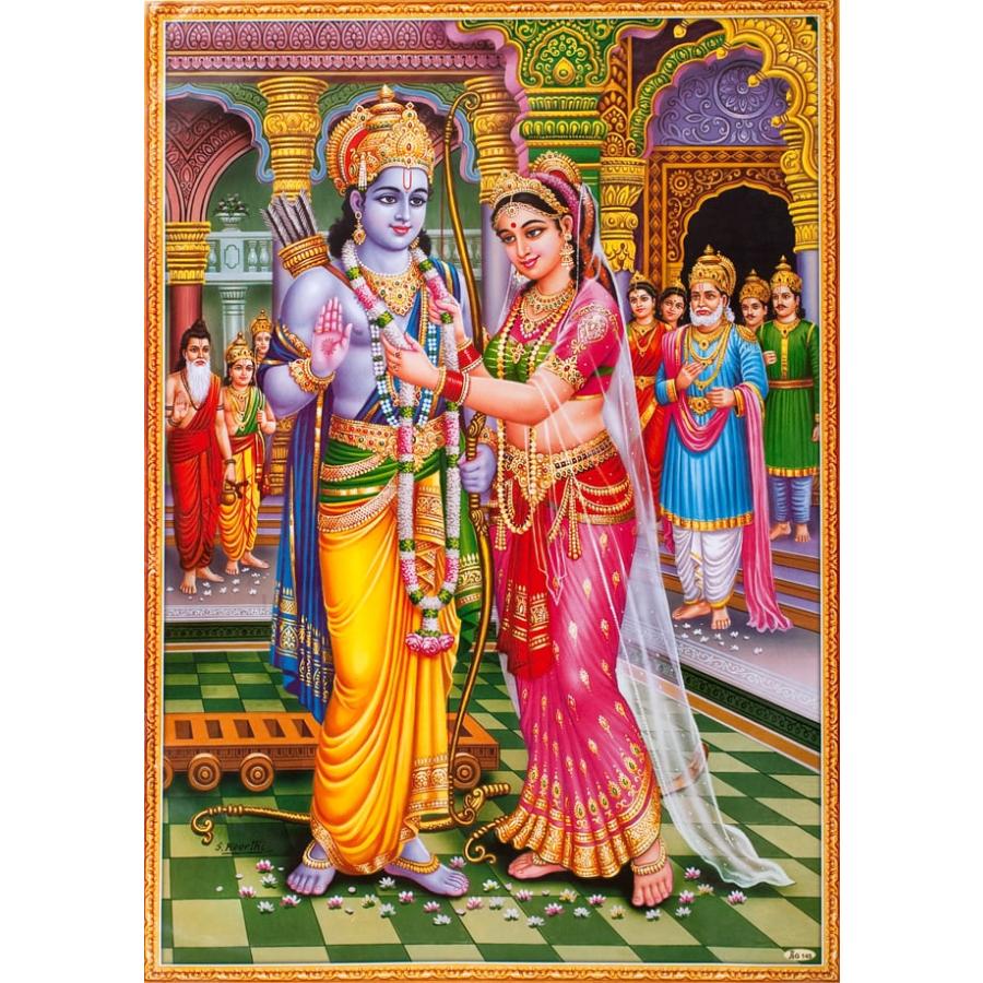 ラーマヤナ 大長編叙事詩 Ramayana ポスター 〔約75cm×約53cm〕大判
