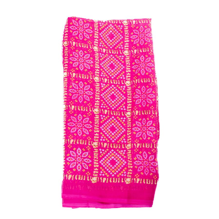 サリー 民族衣装 デコレーション布 インド (8色展開)インド伝統模様バンディニプリントのインドサリー｜tirakita-shop｜20