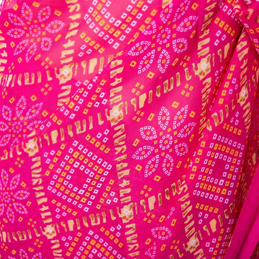 サリー 民族衣装 デコレーション布 インド (8色展開)インド伝統模様バンディニプリントのインドサリー｜tirakita-shop｜13