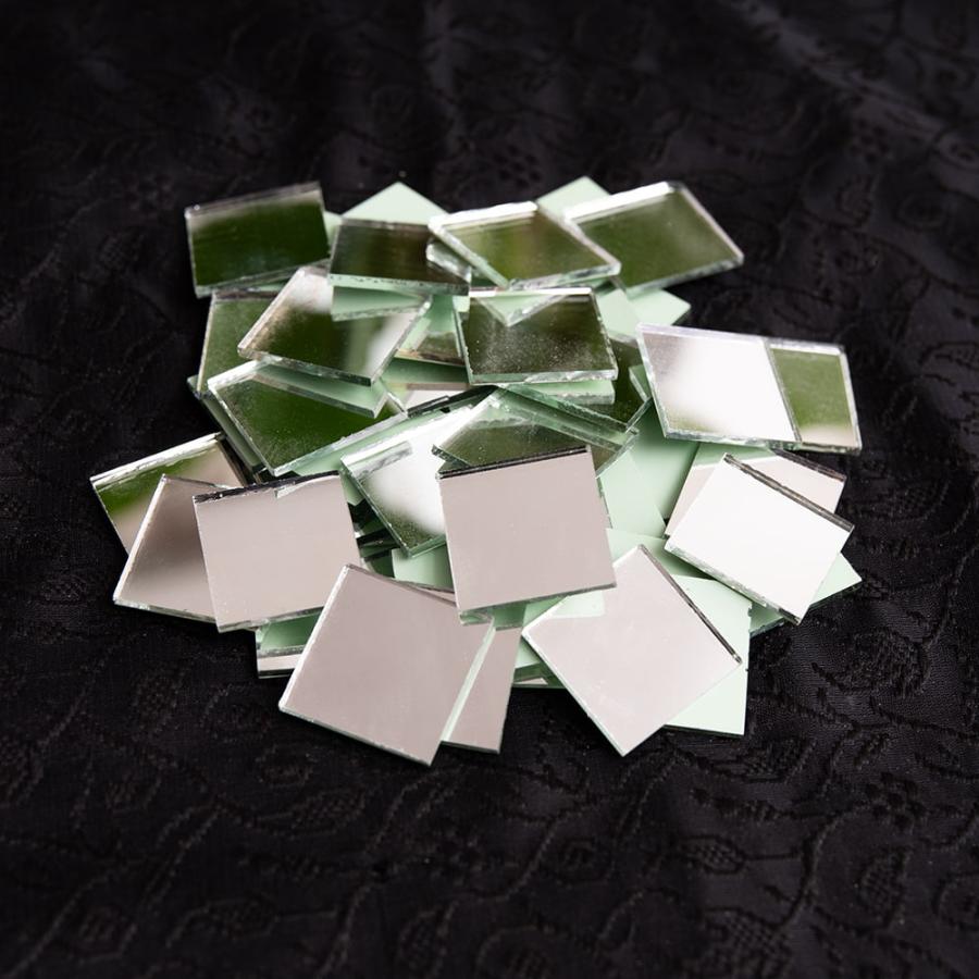 手芸 鏡 正方形 セット (およそ50枚入)正方形鏡セット たてよこ 約2.1