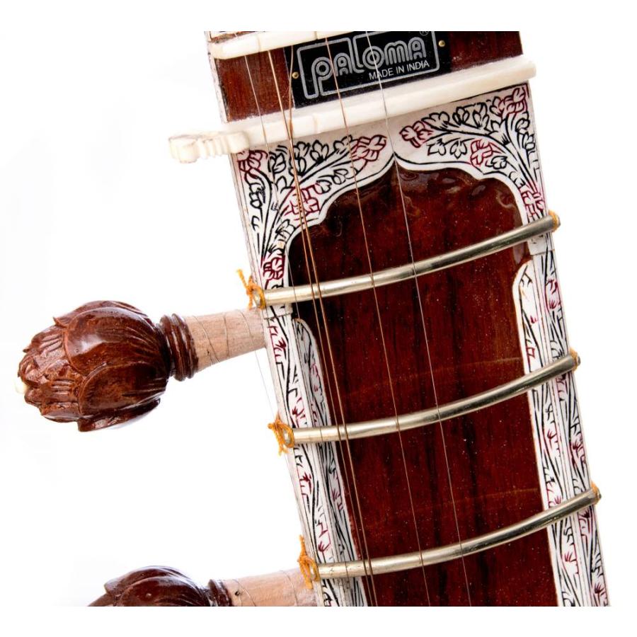 楽器 シタール Sitar インド (PALOMA社製)高級シタールセット（グラスファイバーケース） 弦楽器 民族楽器｜tirakita-shop｜03