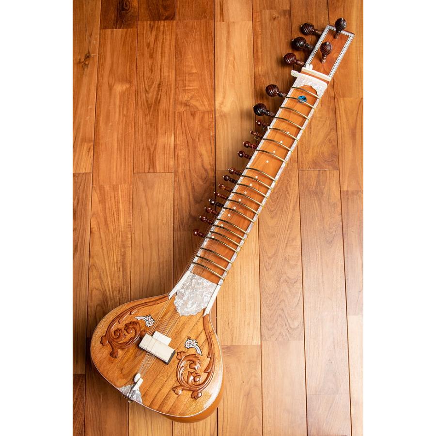 楽器 シタール Sitar インド (Kartar Music House社製)シンプルシタールセット（グラスファイバーケース） 弦楽器｜tirakita-shop｜19