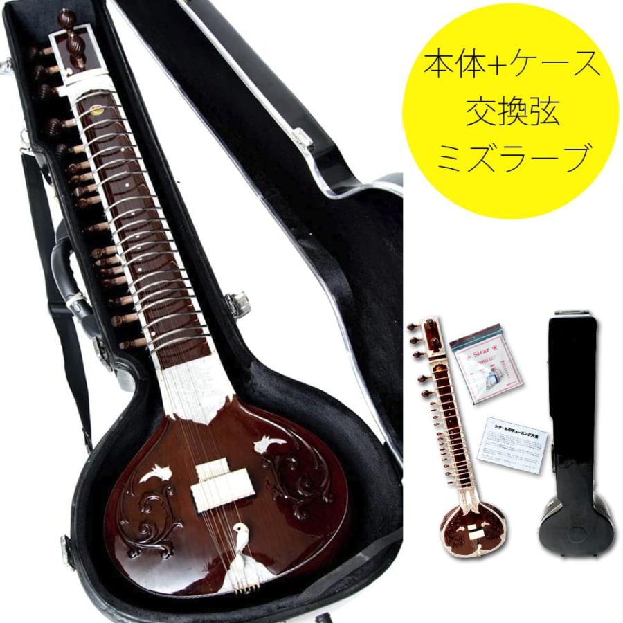 楽器 シタール Sitar インド (Kartar Music House社製)シンプルシタールセット（グラスファイバーケース） 弦楽器