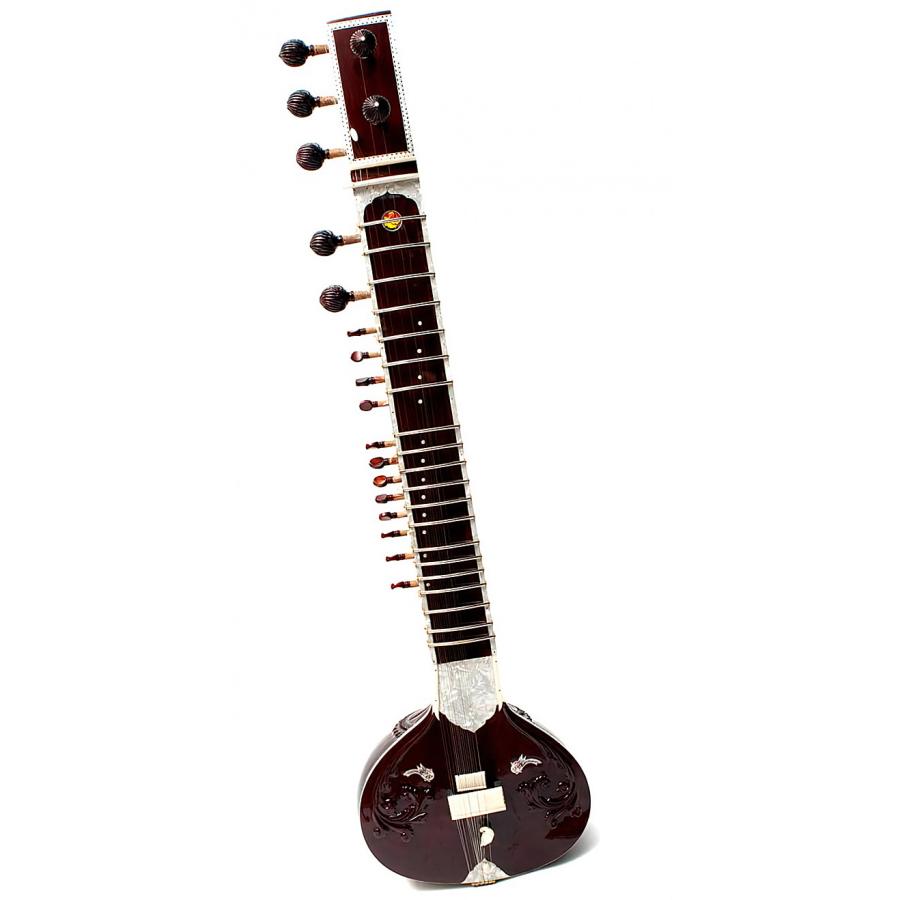 楽器 シタール Sitar インド (Kartar Music House社製)シンプルシタールセット（グラスファイバーケース） 弦楽器｜tirakita-shop｜03