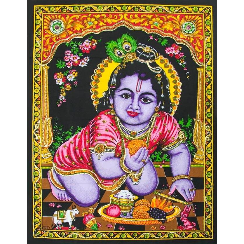 タペストリー 神様 ポスター インド タペストリー風神様布(大