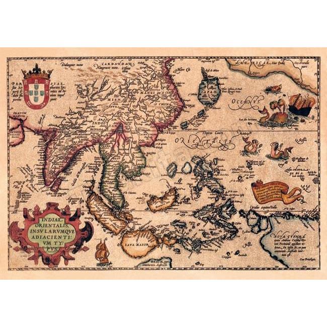 地図 アンティーク地図 古地図 世界地図 16世紀 アンティーク地図ポスター Indiae Orientalis Id Worldpos 2 インド アジア雑貨ティラキタ 通販 Yahoo ショッピング