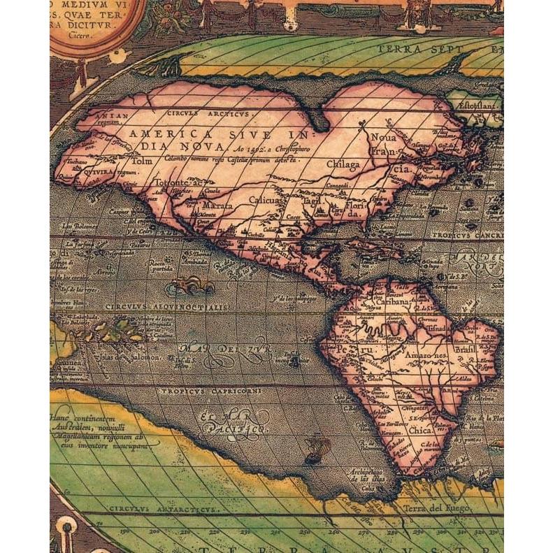 地図 アンティーク地図 古地図 世界地図 (16世紀)アンティーク 地図 アンティーク地図 古地図 世界地図 (16世紀)アンティーク
